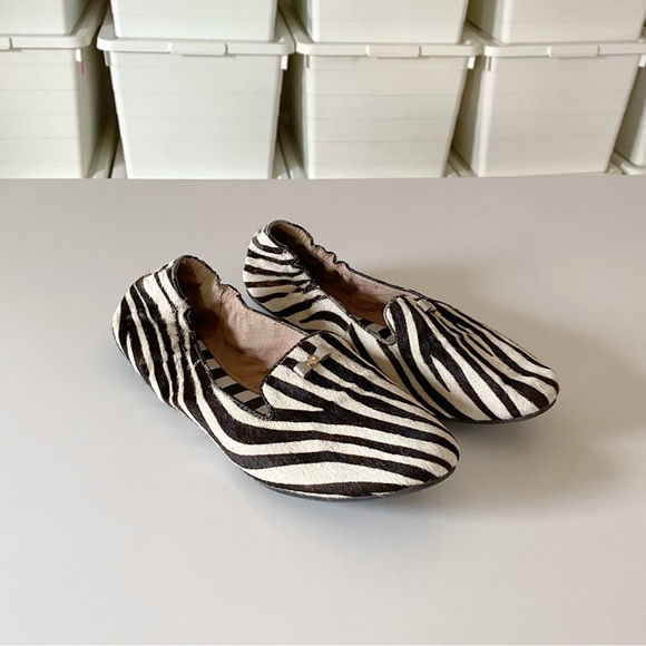 Henri Bendel Sole Ambition Zebra Calf Hair Loafers - Picture 2 of 7